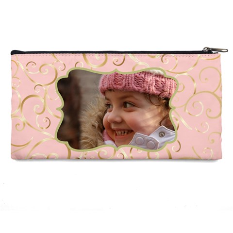 Name And Photo Pink Pencil Case By Deborah Back