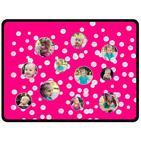 Dots Pink Xl Blanket By Birkie 80 x60  Blanket Front