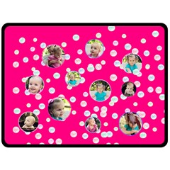 Dots Pink XL Blanket (4 styles) - Fleece Blanket (Large) Dots Pink XL Blanket (4 styles) - Fleece Blanket (Large)