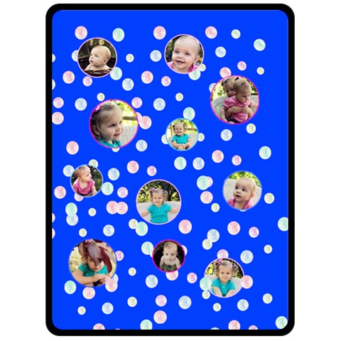 Xl Dots Blue Blanket By Birkie 80 x60  Blanket Front