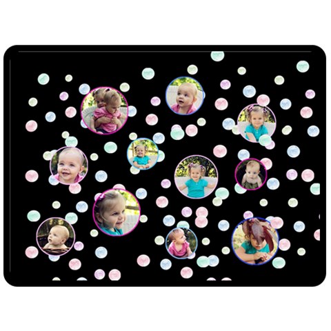 Xl Black Dots Blanket By Birkie 80 x60  Blanket Front