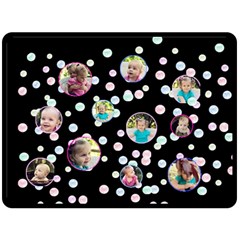 XL Black Dots Blanket - Fleece Blanket (Large)