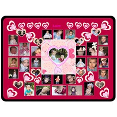 Lots of Hearts XL Blanket (4 styles) - Fleece Blanket (Large) Lots of Hearts XL Blanket (4 styles) - Fleece Blanket (Large)