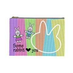Some Rabbit Love You -  Custom Cosmetic Bag (large)