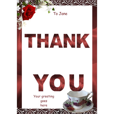 Thank You To A Lady 3d Card By Deborah Inside