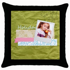 holiday - Throw Pillow Case (Black)