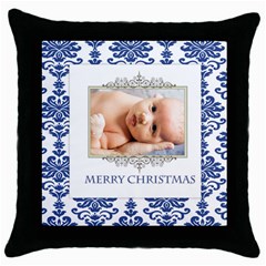 happy christmas - Throw Pillow Case (Black)