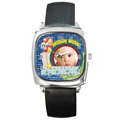 birthday wisher - Square Metal Watch