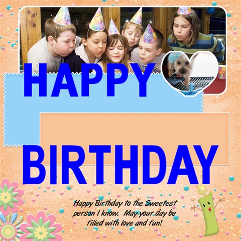 Happy Birthday 3d Card (8x4) A By Spg Inside