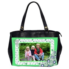 Apple Green Oversize Office Bag - Oversize Office Handbag (2 Sides) Apple Green Oversize Office Bag - Oversize Office Handbag (2 Sides)
