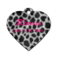 mimosa s Tag  - Dog Tag Heart (One Side)