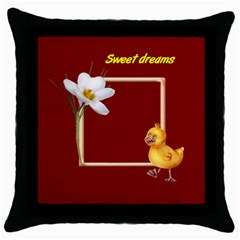 sweet dreams pillow - Throw Pillow Case (Black)