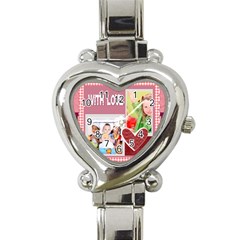 with love - Heart Italian Charm Watch