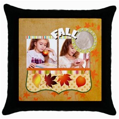 fall - Throw Pillow Case (Black)