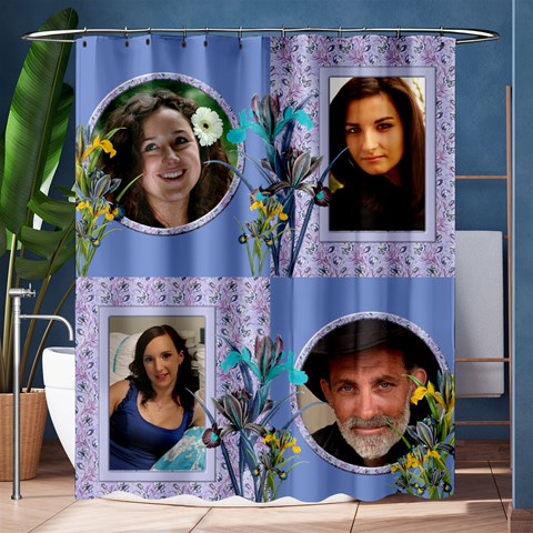 Iris Shower Curtain (medium) By Deborah 60 x72  Curtain