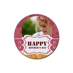 mothers day - Rubber Coaster (Round)