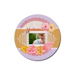 mothers day - Rubber Coaster (Round)