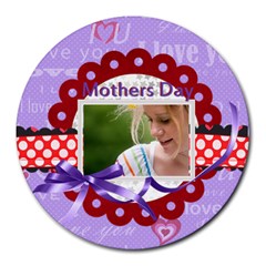 mothers day - Collage Round Mousepad