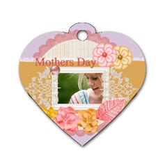 mothers day - Dog Tag Heart (One Side) mothers day - Dog Tag Heart (One Side)