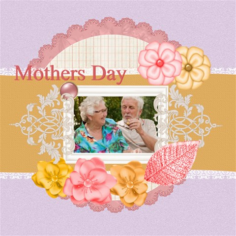 Mothers Day By Joely 8 x8  Scrapbook Page - 1