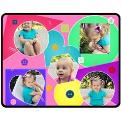 Patchwork Shapes Med Blanket (4 styles) - Fleece Blanket (Medium) Patchwork Shapes Med Blanket (4 styles) - Fleece Blanket (Medium)