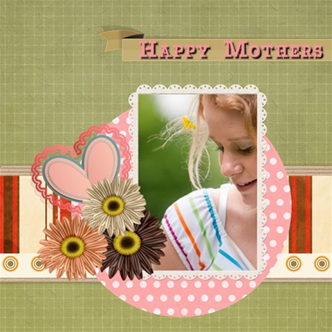 Mothers Day By Joely 8 x8  Scrapbook Page - 1
