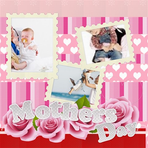 Mothers Day By Joely 8 x8  Scrapbook Page - 1