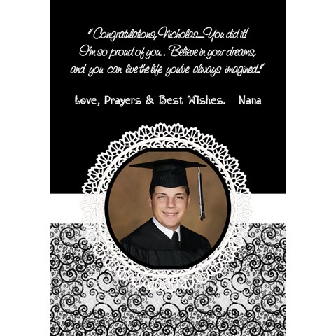 Graduation Card, Nicholas By Pat Kirby Inside