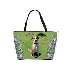 Olive and Mauve Daisy Shoulder Bag - Classic Shoulder Handbag Olive and Mauve Daisy Shoulder Bag - Classic Shoulder Handbag