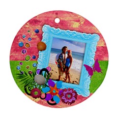 Tropical Vacation-round ornament (1 side) - Ornament (Round)