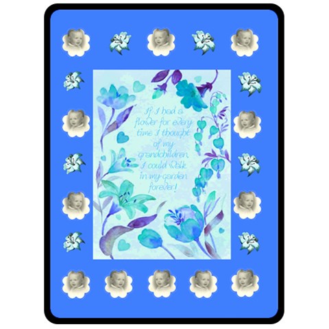 Flower Garden Xl Blanket By Birkie 80 x60  Blanket Front