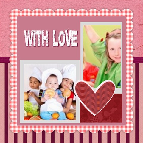 With Love By Mac Book 8 x8  Scrapbook Page - 1