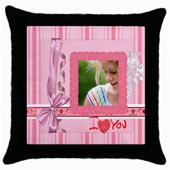 mothers day - Throw Pillow Case (Black)