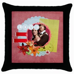 love - Throw Pillow Case (Black)