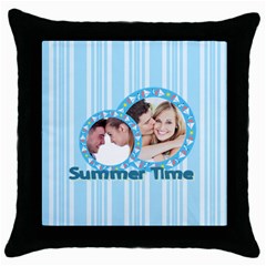 summer time - Throw Pillow Case (Black)