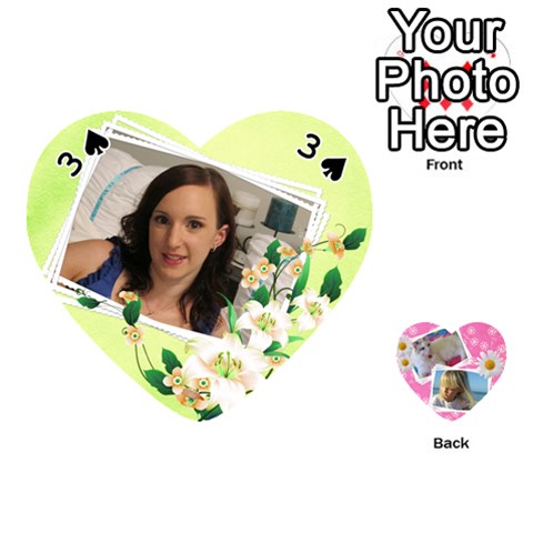 Happy Girl 54 Playing Cards (heart) By Deborah Front - Spade3