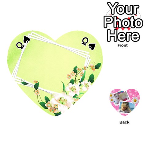 Queen Happy Girl 54 Playing Cards (heart) By Deborah Front - SpadeQ