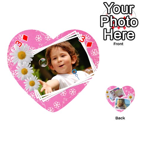 Happy Girl 54 Playing Cards (heart) By Deborah Front - Diamond3