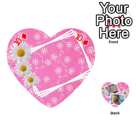 Happy Girl 54 Playing Cards (heart) By Deborah Front - Diamond10