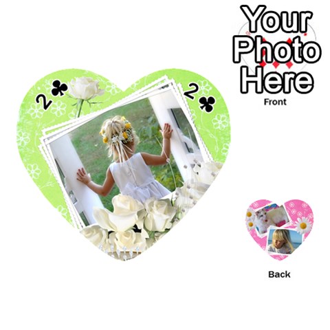 Happy Girl 54 Playing Cards (heart) By Deborah Front - Club2