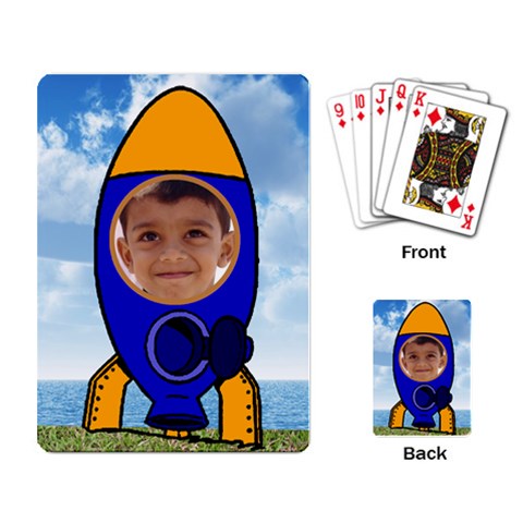 Space Rocket Playing Cards By Deborah Back