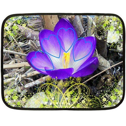 Spring Crocus Mini Blanket By Birkie 35 x27  Blanket