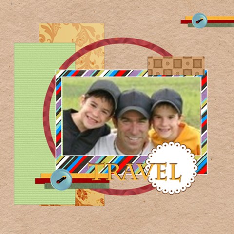 Travel By Joely 12 x12  Scrapbook Page - 1