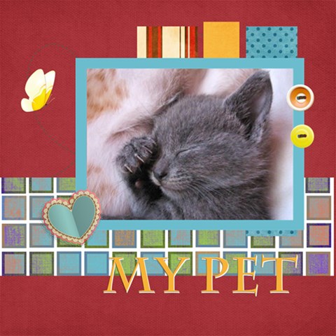 My Pet By Joely 12 x12  Scrapbook Page - 1