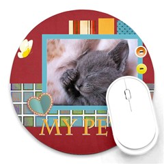 my pets - Round Mousepad