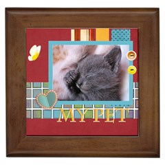 my pets - Framed Tile