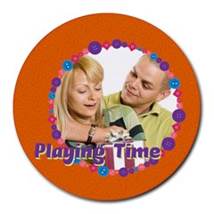playing time - Round Mousepad