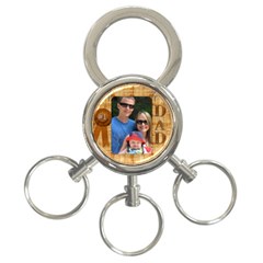 Number 1 Dad 3-Ring Keyring - 3-Ring Key Chain