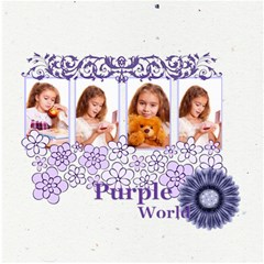 purple of world - ScrapBook Page 8  x 8 