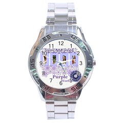 purple - Stainless Steel Analogue Watch purple - Stainless Steel Analogue Watch